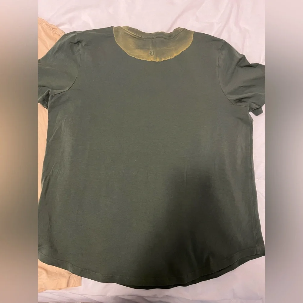 2 Flawed Lululemon T-Shirts Love Shirt All Yours Shirt Logo Green Yellow